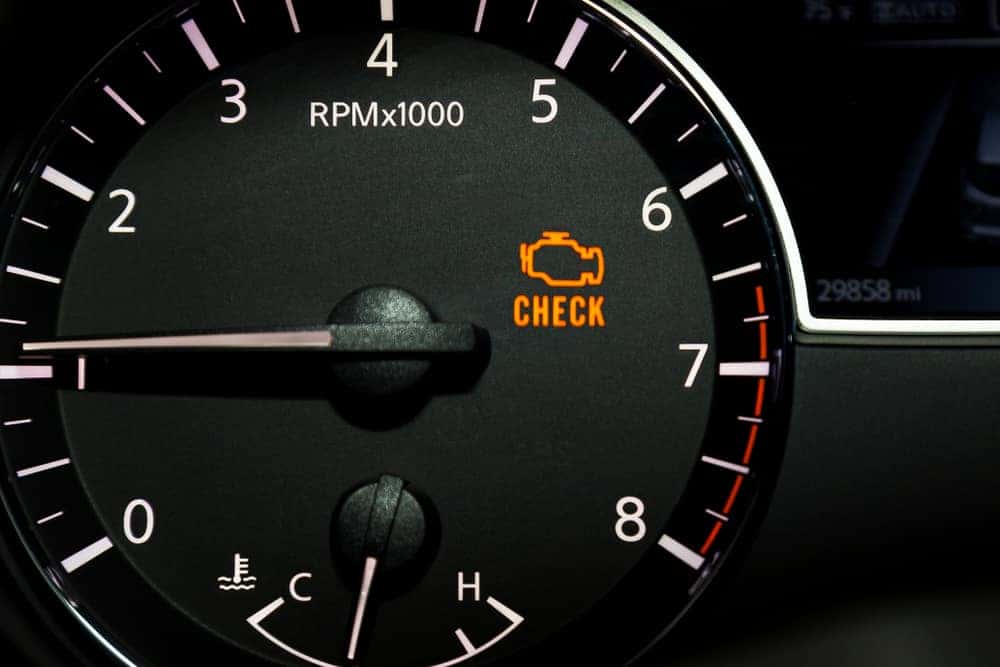 check light on car dashboard