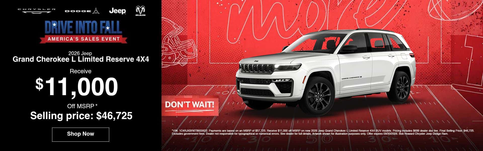 Grand Cherokee L Limited Reserve