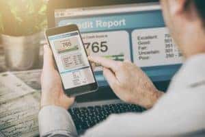 Checking Credit Score on Computer