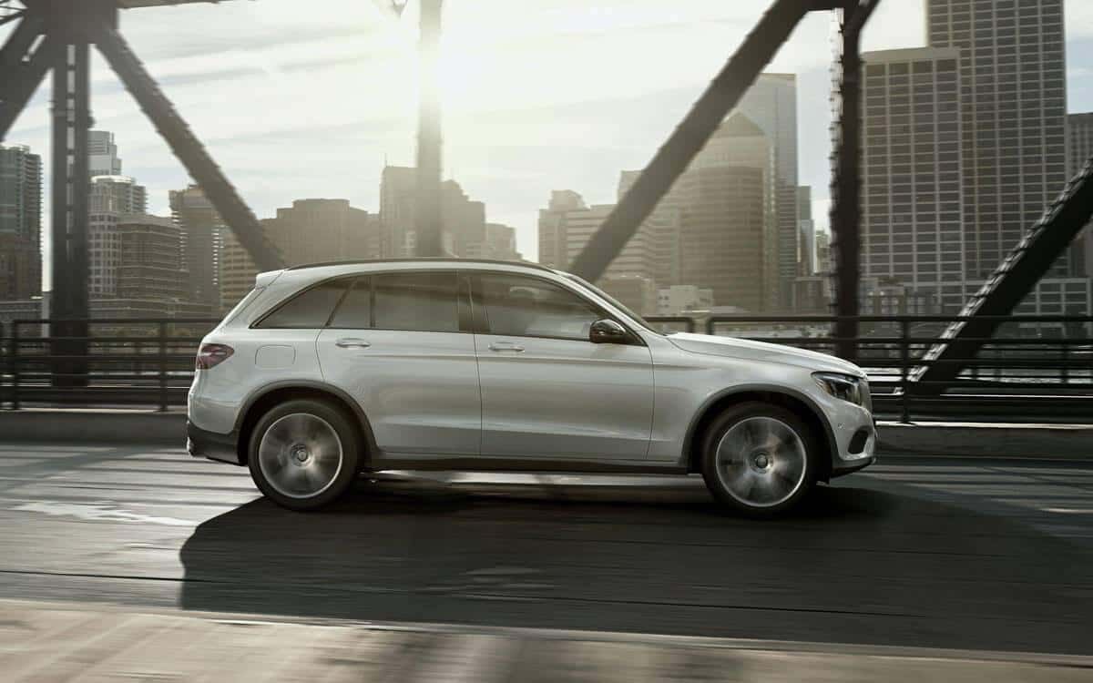 2017 GLC crossing a bridge profile view