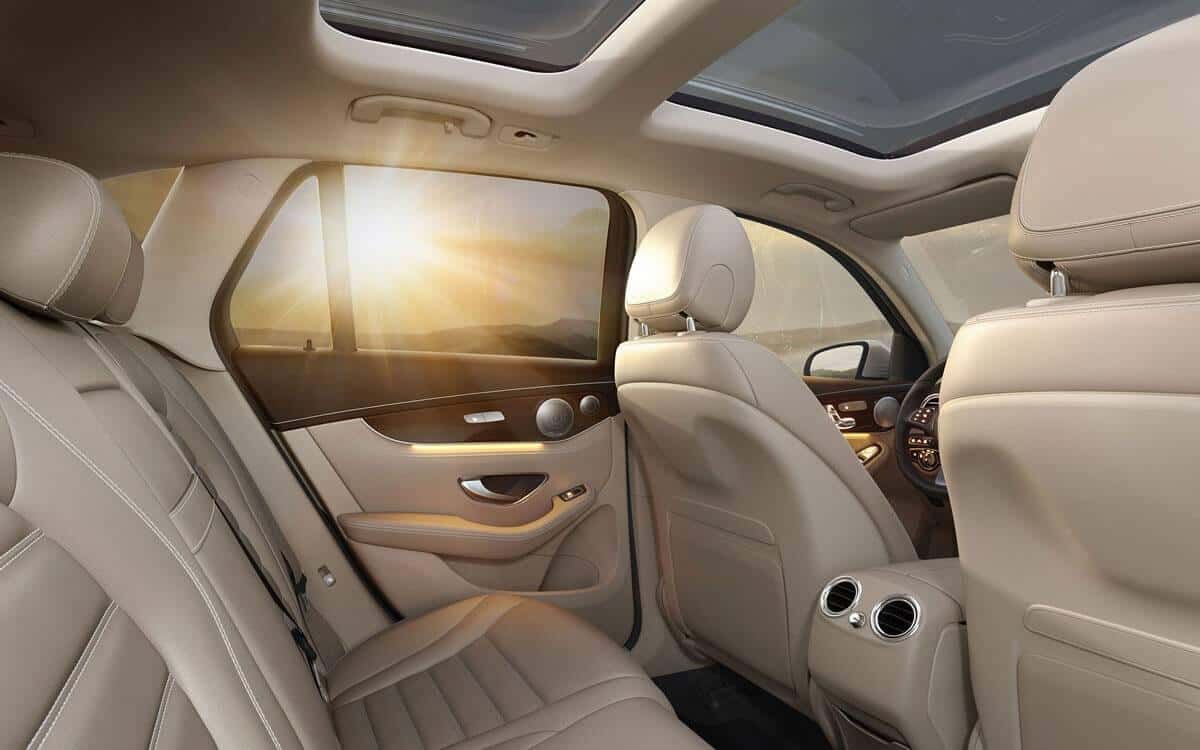 2017 GLC interior view of sunset