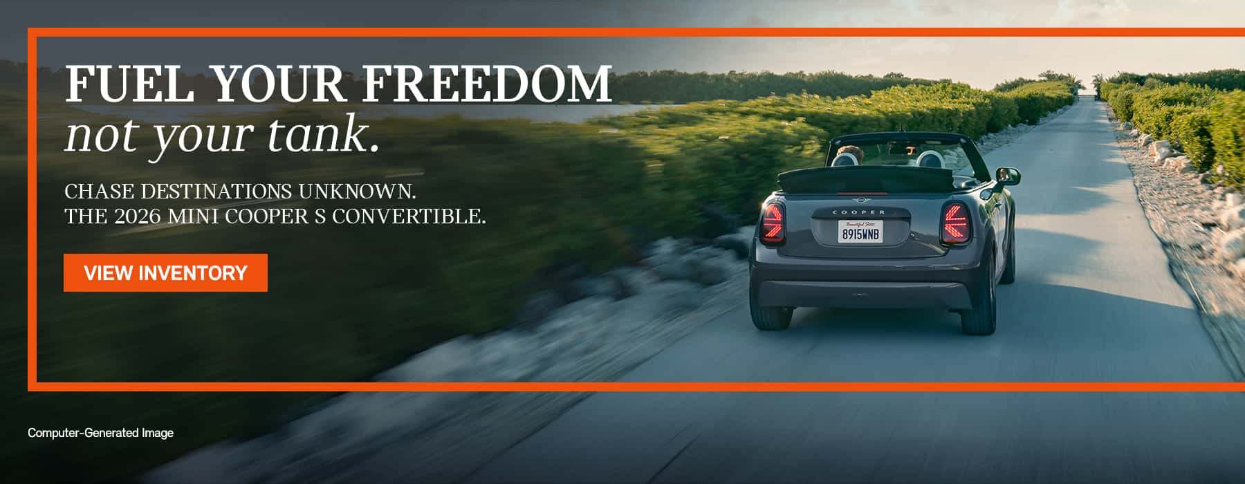 Convertible driving.